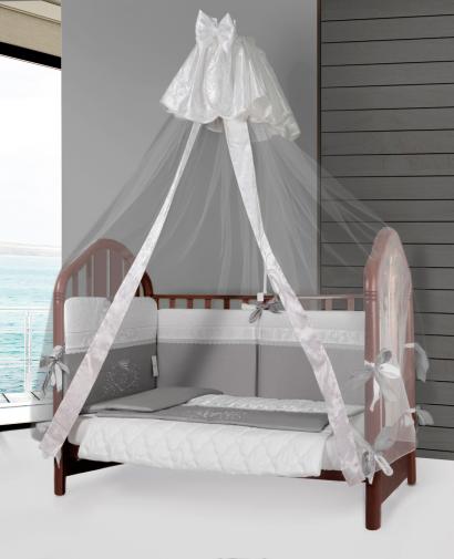 Комплект постельного белья Esspero Ribbon Сrown Grey