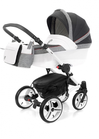 Коляска для новорожденных Esspero Grand Tour (шасси White) Royal Grey