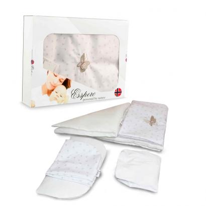 Дополнительный комплект постельного белья в коляску Esspero Lui 2 предмета Бабочка