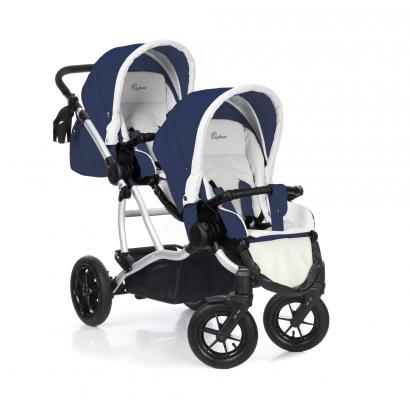 Детская коляска для двойни Esspero Duetto (шасси Grey) Navy Grey