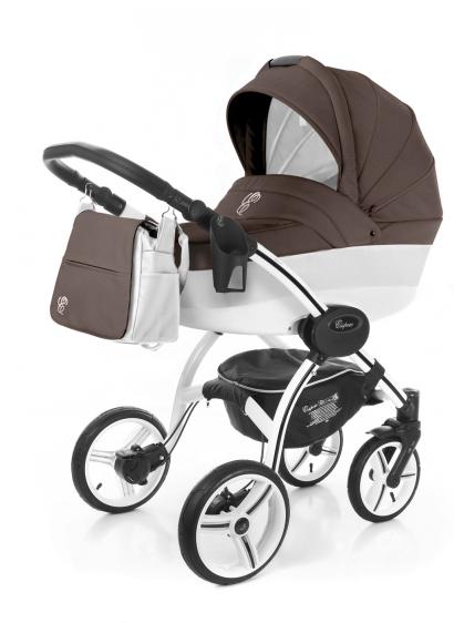 Коляска для новорожденных Esspero Grand I-Nova (шасси White) Cacao leatherette