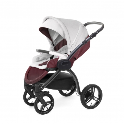 Детская прогулочная коляска Esspero Grand I-Nova (шасси Graphite) Maroon leatherette