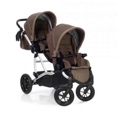 Детская коляска для двойни Esspero Duetto (шасси Grey) Coffee