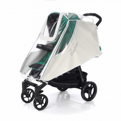 Дождевик для коляски Esspero Cabinet Leatherette Black White