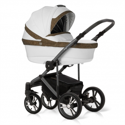 Коляска для новорожденных Esspero LE Flowers (шасси Graphite) Brown