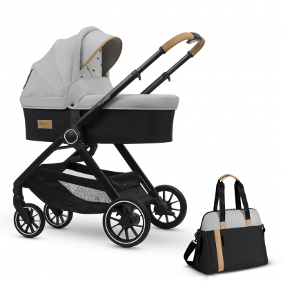 Коляска для новорожденных Esspero Traveler + сумка Grey