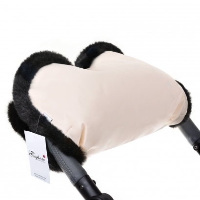 Муфта для рук на коляску Esspero LIT Leatherette (эко кожа) Бежевый/Черный