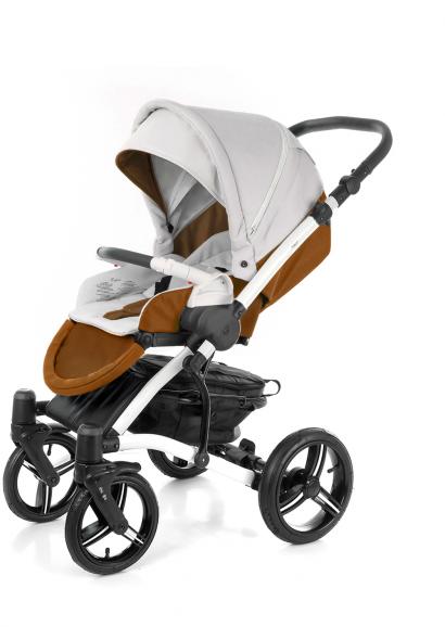 Детская прогулочная коляска Esspero Grand Tour (шасси White) Orange leatherette