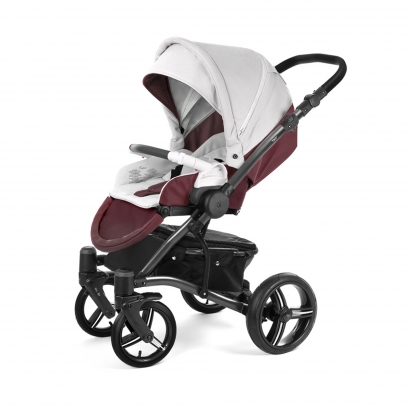 Детская прогулочная коляска Esspero Grand Tour (шасси Graphite) Maroon leatherette