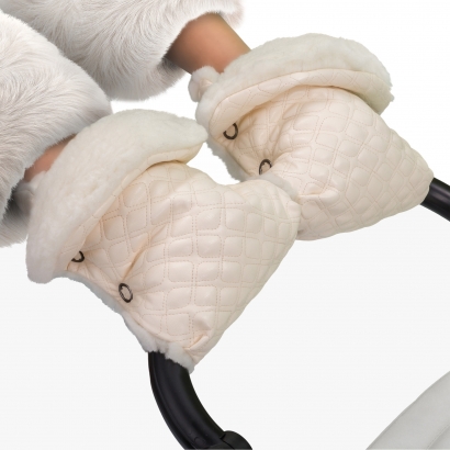 Муфта - рукавички для коляски Esspero Karolina (100% овечья шерсть) Cream