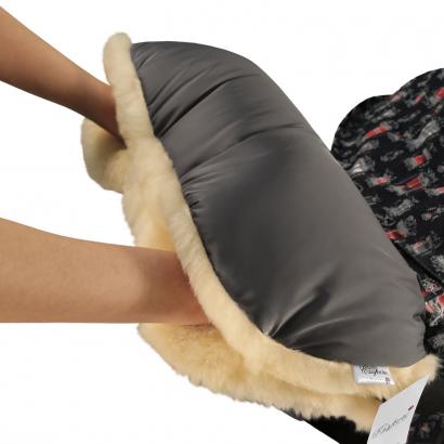 Муфта для рук на коляску Темно - серый