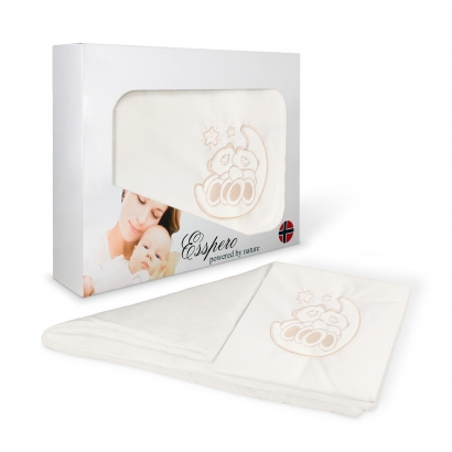 Комплект постельного белья в коляску Esspero Lui 5 предметов Мишки на луне Милк