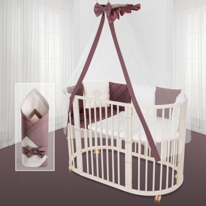 Комплект постельного белья Esspero Caramel Beige/Purpure