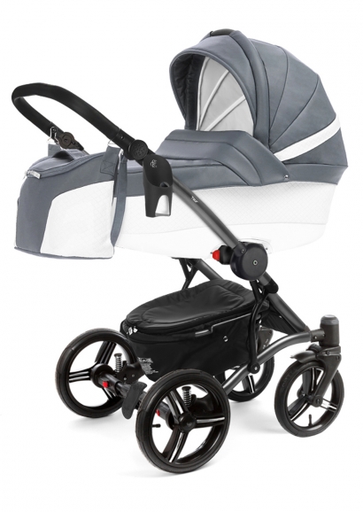 Коляска для новорожденных Esspero Grand Tour (шасси Graphite) Nappa Blue Grey