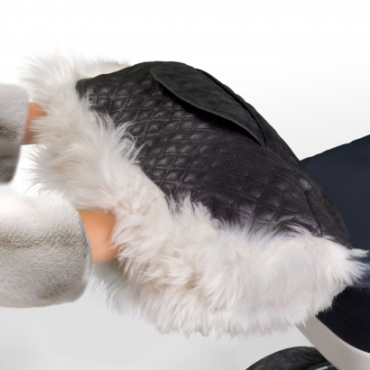 Муфта для рук на коляску Esspero Magda (Натуральный мех) Black
