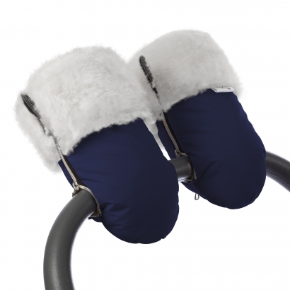 Муфта-рукавички для коляски Esspero  Double White (Натуральная шерсть)