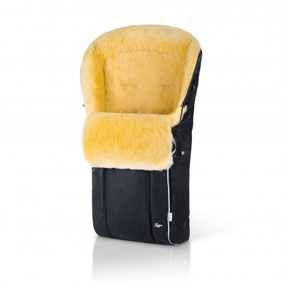 Конверт в коляску меховой Esspero Nicolas Leatherette (натуральная овчина) Black