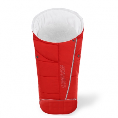Конверт в коляску Esspero Maris Plus (флис + натуральный мех) Red