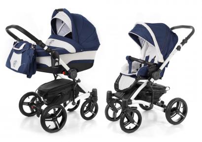 Детская коляска 2 в 1 Esspero Tour (шасси White) Navy Grey