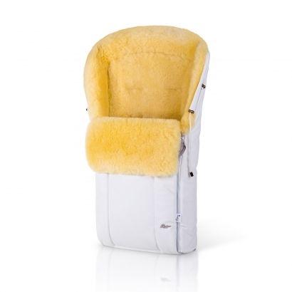 Конверт в коляску меховой Esspero Nicolas Leatherette (натуральная овчина) White