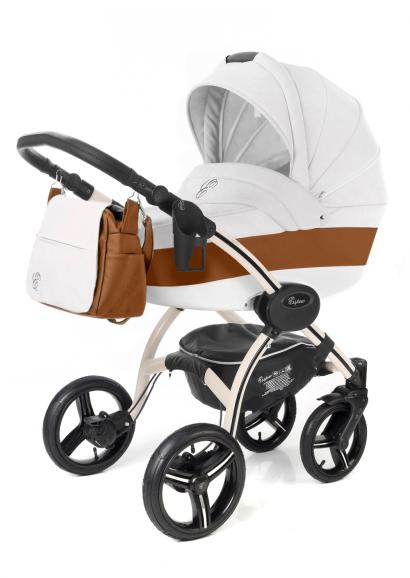 Коляска для новорожденных Esspero Grand I-Nova (шасси Beige) Orange leatherette