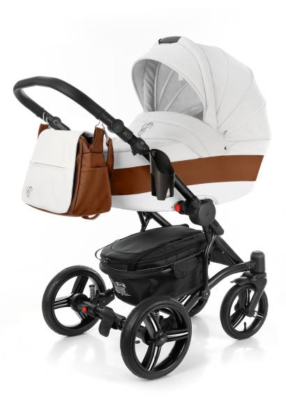 Коляска для новорожденных Esspero Grand Tour (шасси Black) Orange leatherette