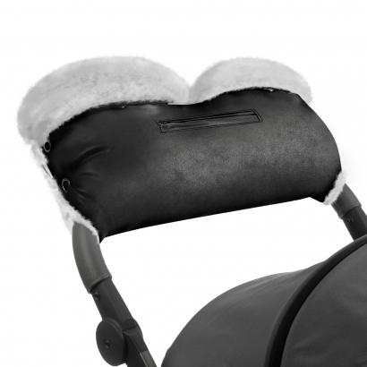 Муфта для рук на коляску Esspero Stella (100% овечья шерсть) Black