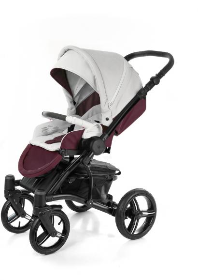Детская прогулочная коляска Esspero Grand Tour (шасси Black) Maroon leatherette