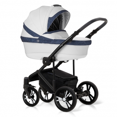 Коляска для новорожденных Esspero LE Flowers (шасси Black) Blue