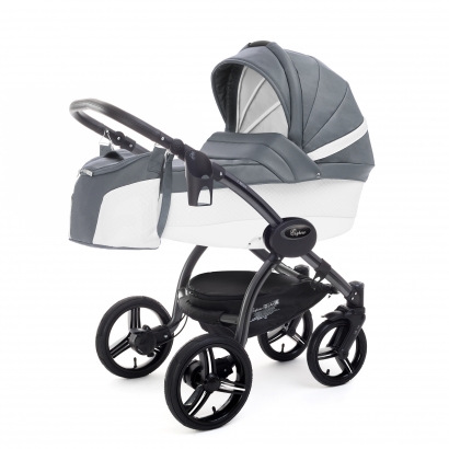Коляска для новорожденных Esspero Grand I-Nova (шасси Graphite) Nappa Blue Grey