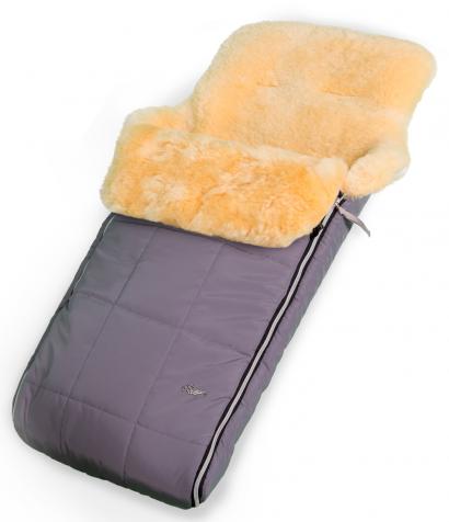 Конверт в коляску меховой Esspero Soda (натуральная овчина)  Grey
