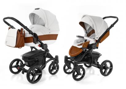 Детская коляска 2 в 1 Esspero Grand Tour (шасси Black) Orange leatherette