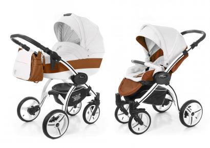 Детская коляска 2 в 1 Esspero Grand I-Nova (шасси White)  Orange leatherette