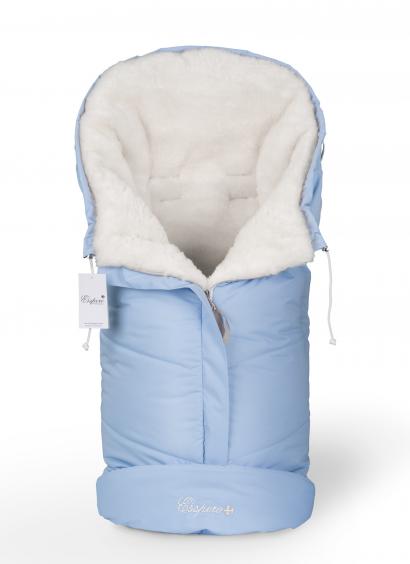 Конверт в коляску Esspero Sleeping Bag White (натуральная 100% шерсть) Blue Mountain