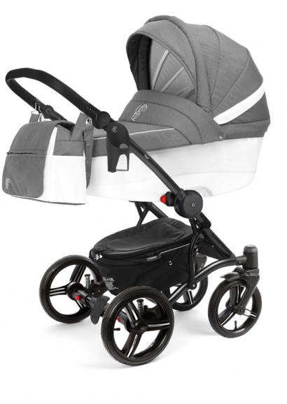 Коляска для новорожденных Esspero Grand Tour (шасси Black) Jeans Grey