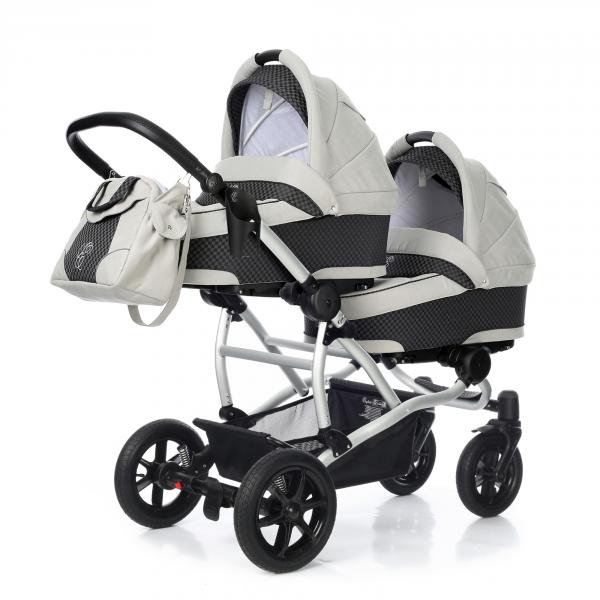 Детская коляска для двойни для новорожденного Esspero Duetto (шасси Grey) Light Chek