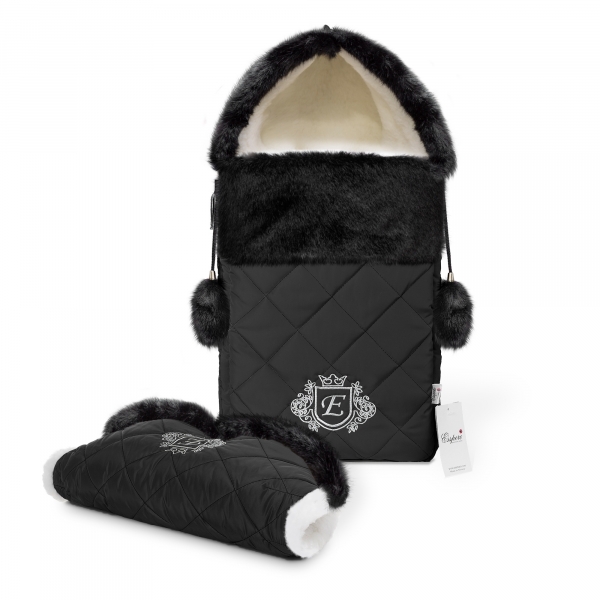 Зимний конверт и муфта Esspero Elvis (100% шерсть) Black - купить по цене от производителя в официальном интернет-магазине