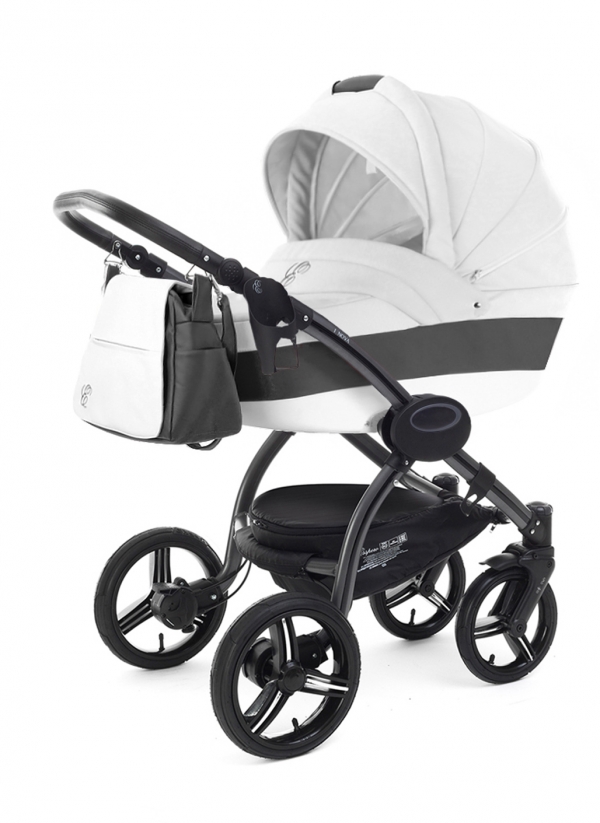 Коляска для новорожденных Esspero Grand I-Nova (шасси Graphite) White leatherette - купить по цене от производителя в официальном интернет-магазине