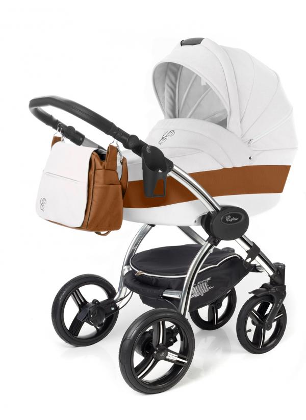 Коляска для новорожденных Esspero Grand I-Nova (шасси Chrome) Orange leatherette