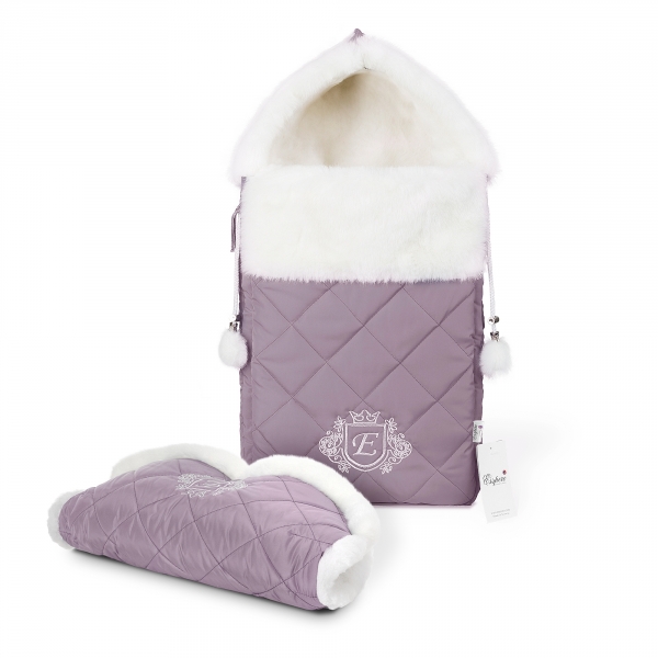 Зимний конверт и муфта Esspero Elvis (100% шерсть) L-Lilac - купить по цене от производителя в официальном интернет-магазине
