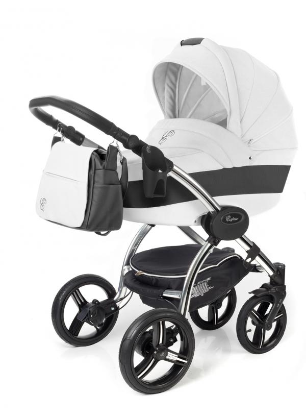 Коляска для новорожденных Esspero Grand I-Nova (шасси Chrome) White leatherette