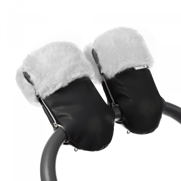 Муфта-рукавички для коляски Esspero Double White Leatherette (Натуральная шерсть) - купить по цене от производителя в официальном интернет-магазине
